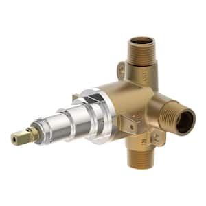 Temptrol Dual Outlet Diverter Valve with 3 Ports in Brass