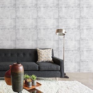 Reuther Light Grey Smooth Concrete Paper Strippable Roll Wallpaper (Covers 56.4 sq. ft.)