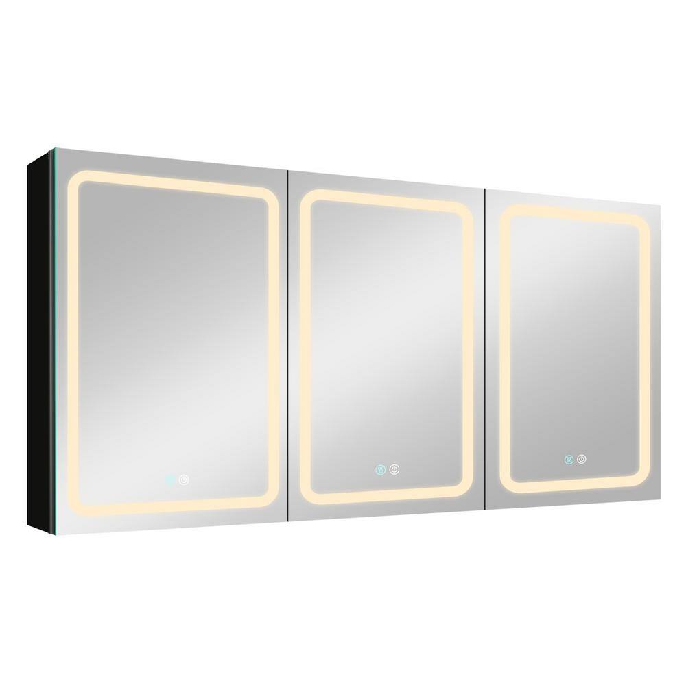 60 in. W x 30 in. H Rectangular Aluminum Medicine Cabinet with Mirror