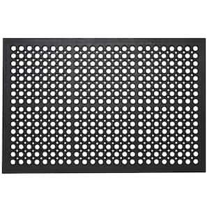 Anti Fatigue Black 36 in. x 60 in. Rubber Non-Slip Commercial Floor Mat