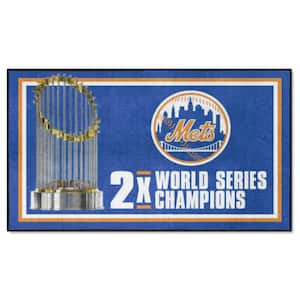 New York Mets Blue Dynasty 3 ft. x 5 ft. Plush Area Rug