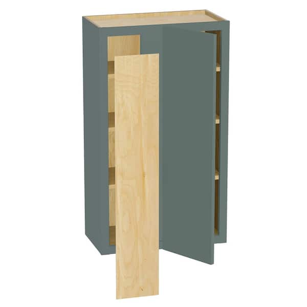 Hargrove 24 in. W x 12 in. D x 42 in. H Assembled Plywood Blind Wall Kitchen Cabinet in Verdant Green with Soft Close LH