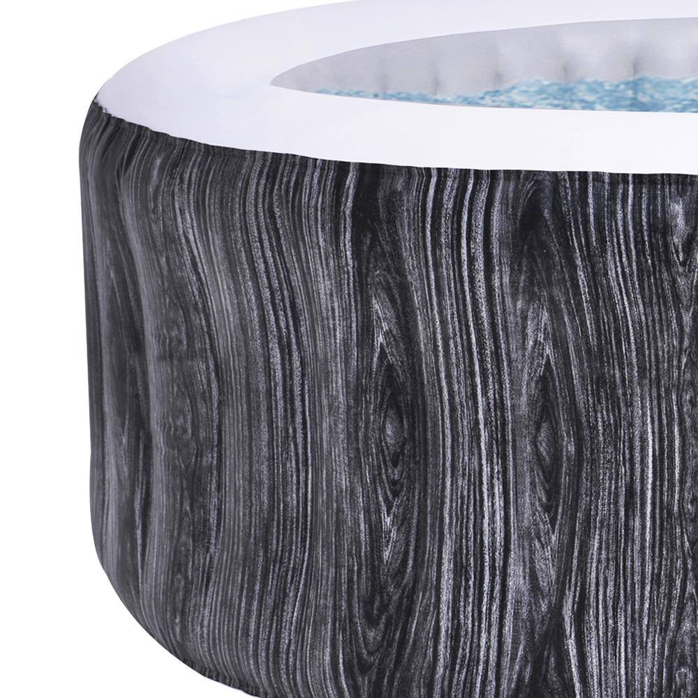Graywood 65 Inch 3-Person Inflatable Round Hot Tub Spa