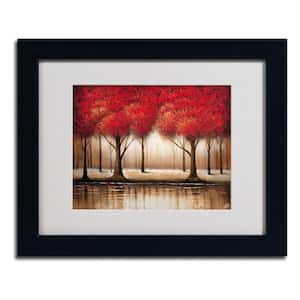 11 in. x 14 in. Parade of Red Trees Matted Framed Art