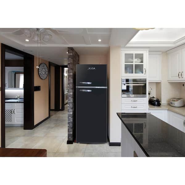 FRIGIDAIRE EFR756-RED EFR756, 2 Door Apartment Size Retro Refrigerator with  Top Freezer, Chrome Handles, 7.5 cu ft, red
