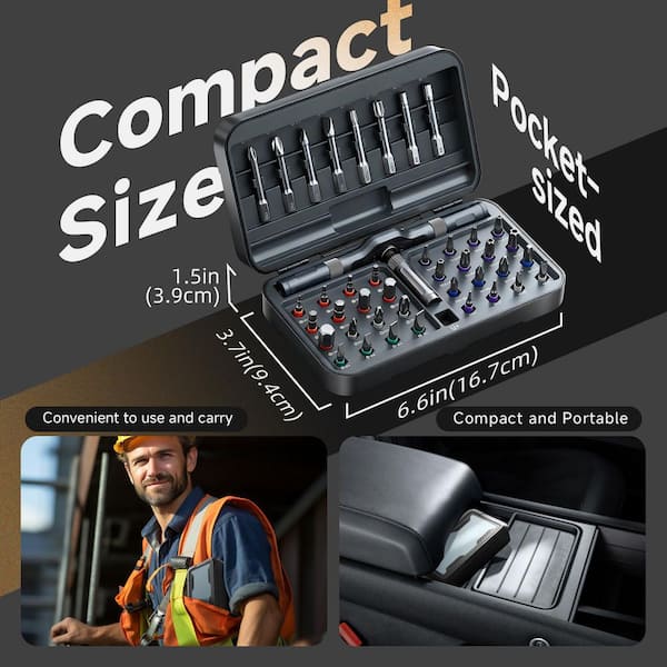Laybus 42 in 1 Magnetic Screwdriver Set, Portable Compact Repair