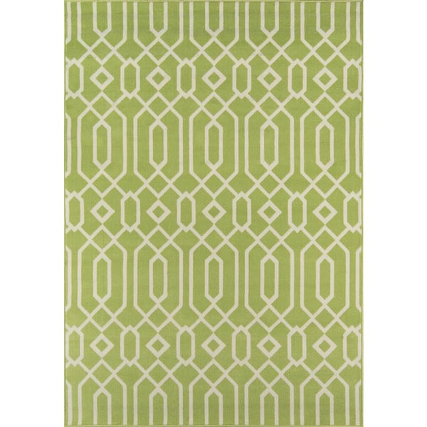 Momeni Baja Green 4 ft. x 6 ft. Indoor/Outdoor Area Rug