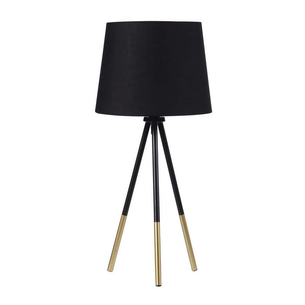 20 in. Black Bedside, Task and Reading Table Lamp for Living Room, Bedroom with Black Linen Shade No Bulbs Included price history on PriceWatchPro