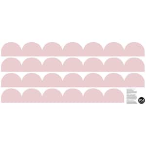 17.25 in. x 0.03 in. Pink Peel and Stick Scallop Border Decal