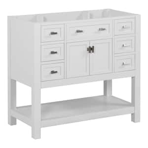 36 in. W x 18 in. D x 33 in. H Bath Vanity Cabinet without Top in White