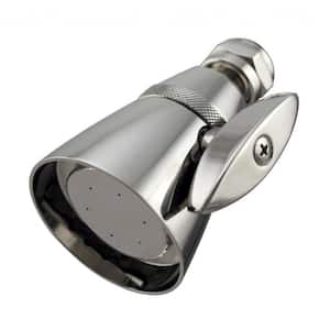 Chatham Style 2-Spray Patterns with 2.5 GPM 2-1/4 in. Wall Mount Fixed Shower Head in Polished Nickel