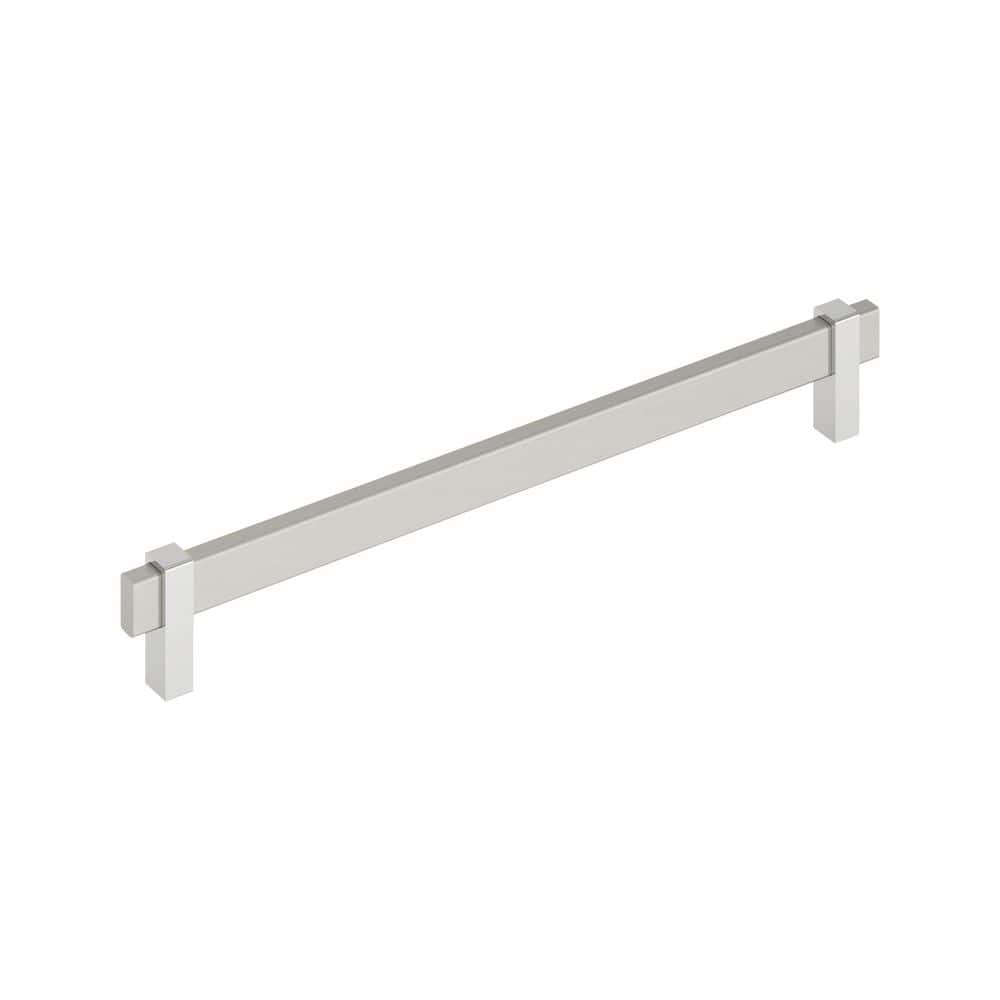 Mulino 10-1/16 in. (256 mm) Center-to-Center Modern Satin Nickel/Polished Chrome Bar Cabinet Pull price history on PriceWatchPro