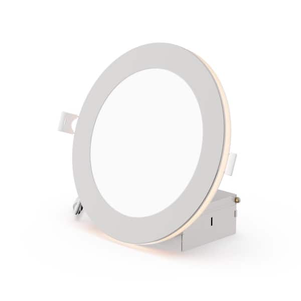 6in. Slim Recessed LED Downlight w/Night Light 5CCT Selectable White New Construction 12-Watt 1050 Lumens Triac Dimmable