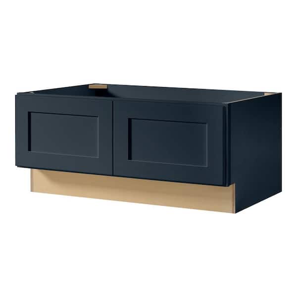Avondale 36 in. W x 16.5 in. H x 24 in. D Ready To Assemble Plywood Shaker Bench Base in Ink Blue
