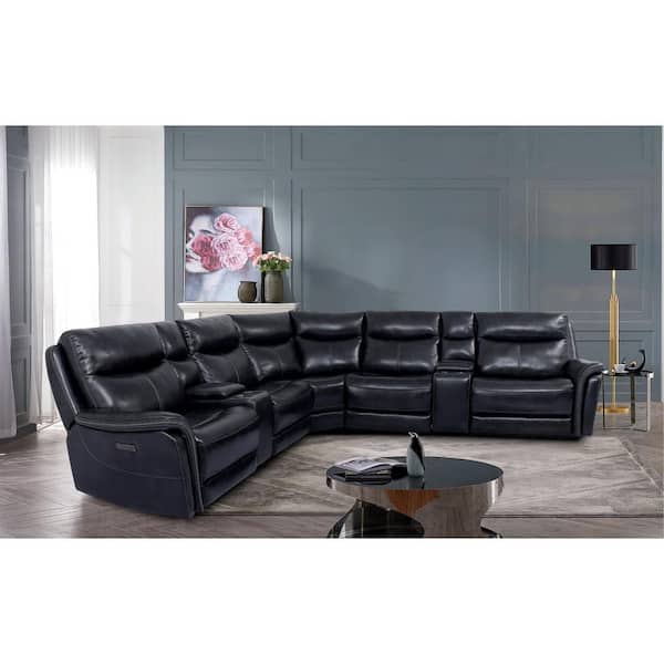 Furniture Of America Delaham 7 Piece, Corry 6 Piece Leather Power Reclining Sectional Sofa Gray Reviews