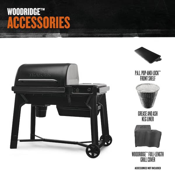Traeger - Woodridge Wi-Fi Pellet Grill and Smoker in Black