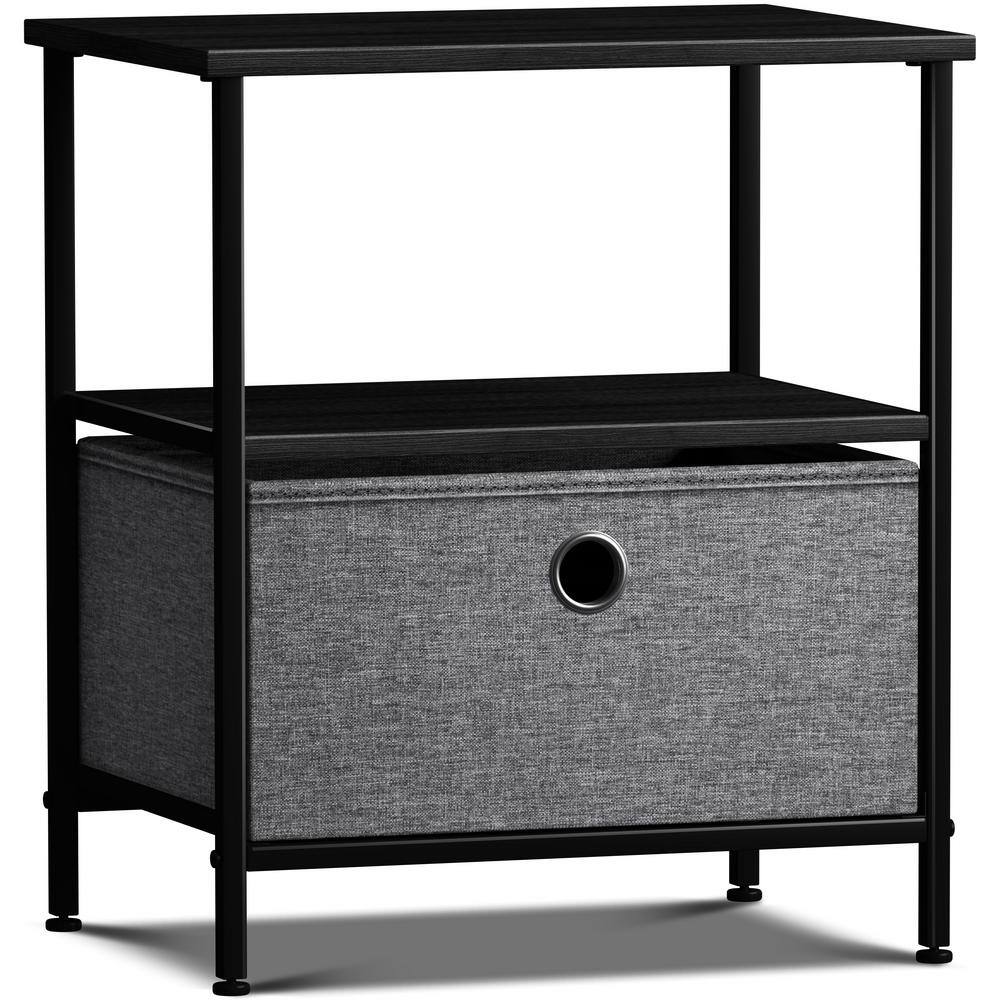 1-Drawer Black Nightstand 18.37 in. H x 15.75 in. W x 15.75 in. D price history on PriceWatchPro