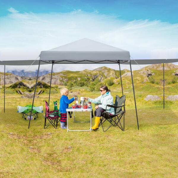 Alpulon 10 ft. x 10 ft. Gray Instant Pop-up Canopy Folding