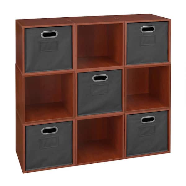 Niche 39 in. H x 39 in. W x 13 in. D Wood 9- Cube Organizer