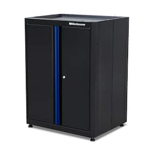 30.5 in. W x 40 in. H x 24 in. D Steel 2-Door Stackable Freestanding Base Cabinet in Black