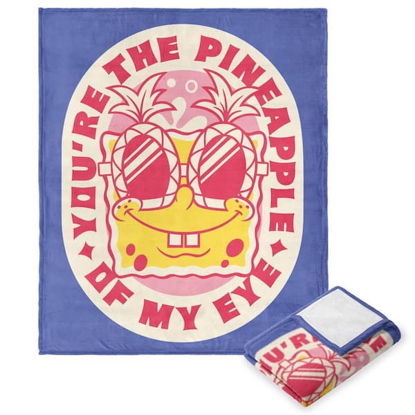 NICK Sponge Bob Pineapple of my Eye Multi Color Silk Touch Throw