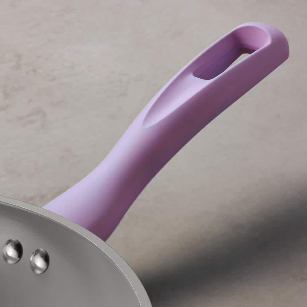 14-Piece Purple Aluminum Ceramic Cookware Set