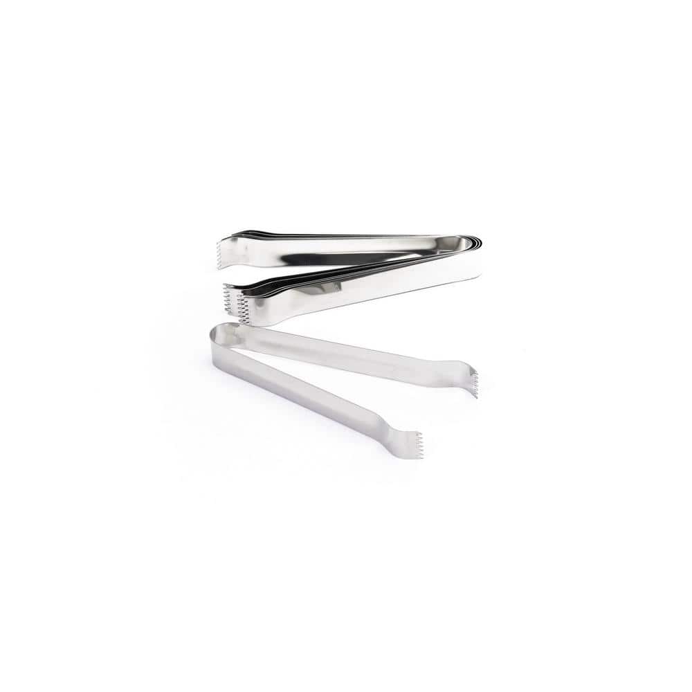 Stainless Steel 6 In. Utility Pom Tongs, Set of 6
