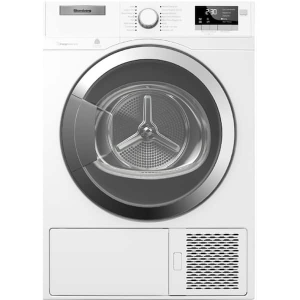 Blomberg Heat Pump Ventless 4.1 cu. ft. Electric Dryer in White with Chrome Door Trim