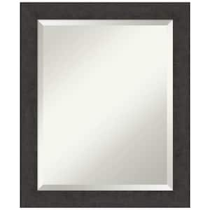 Medium Rectangle Distressed Brown/Tan Beveled Glass Modern Mirror (23.25 in. H x 19.25 in. W)