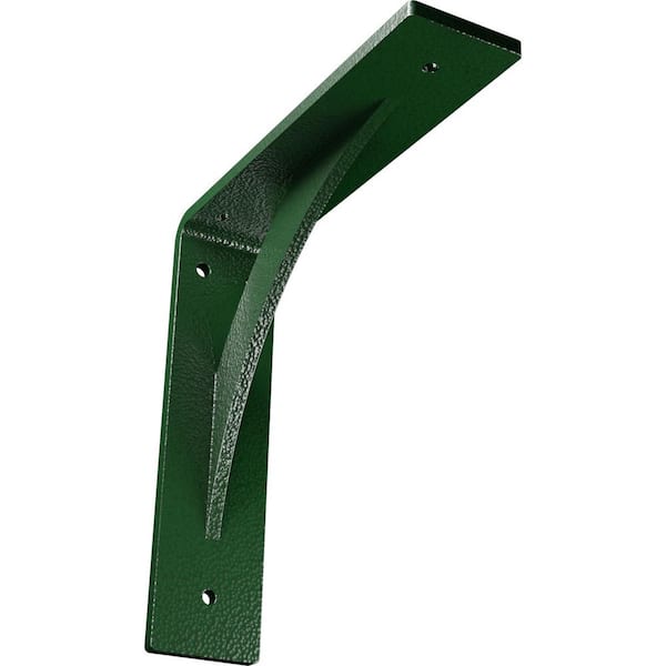 Ekena Millwork 2 in. x 8 in. x 8 in. Steel Hammered Deep Green Legacy Bracket