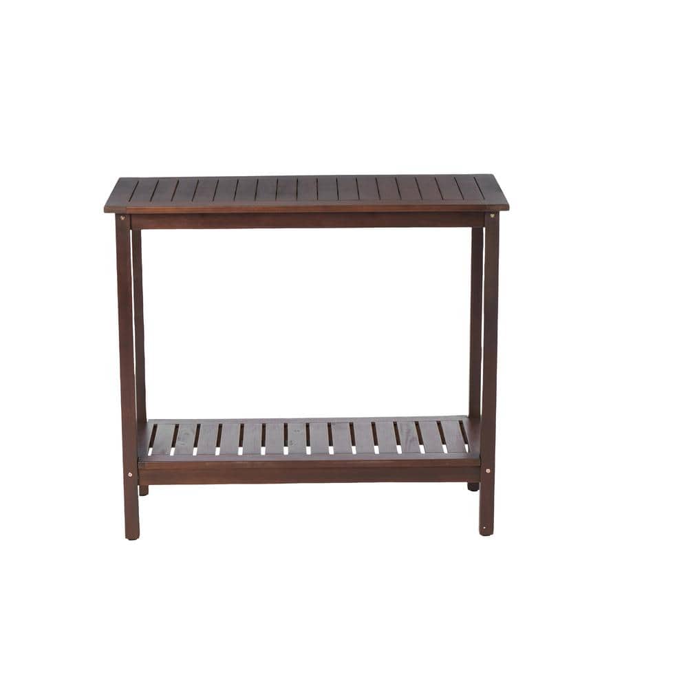Acacia Wood Brown Console Table for Garden Balcony Garage