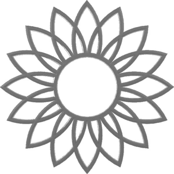 Ekena Millwork 1 in. x 32 in. x 32 in. Daisy Architectural Grade PVC Pierced Ceiling Medallion