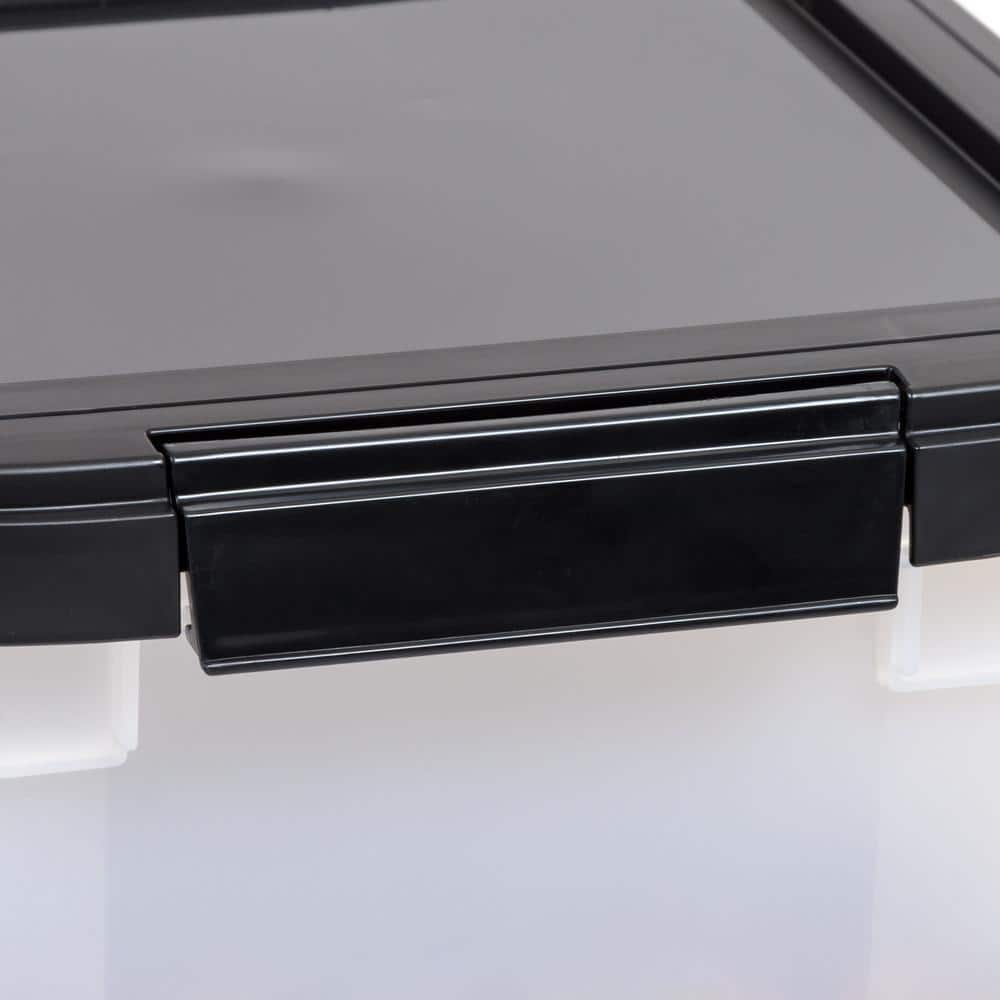 Clear Black 25 lb Airtight Plastic Pet Food Container