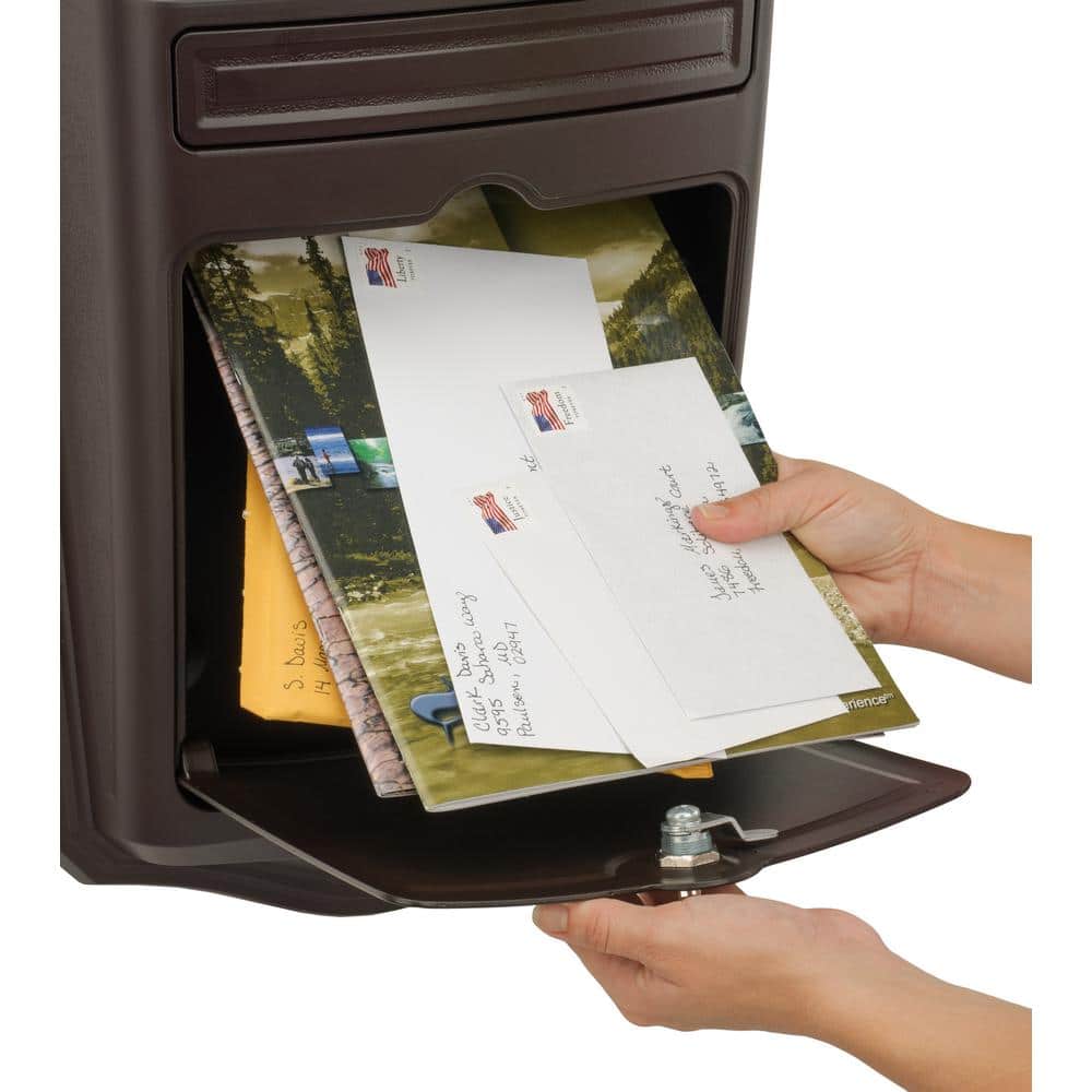 Medium Oil Rubbed Bronze Aluminum Locking Wall Mount Mailbox