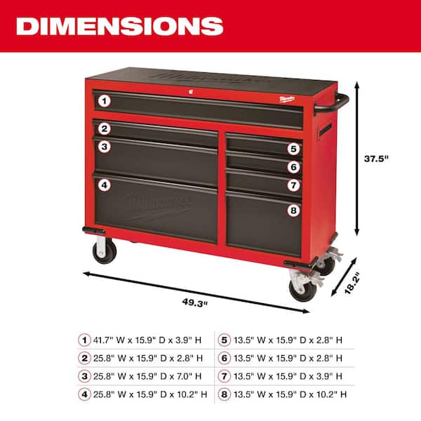  Eight Drawer Wood Tool Chest : Tools & Home Improvement
