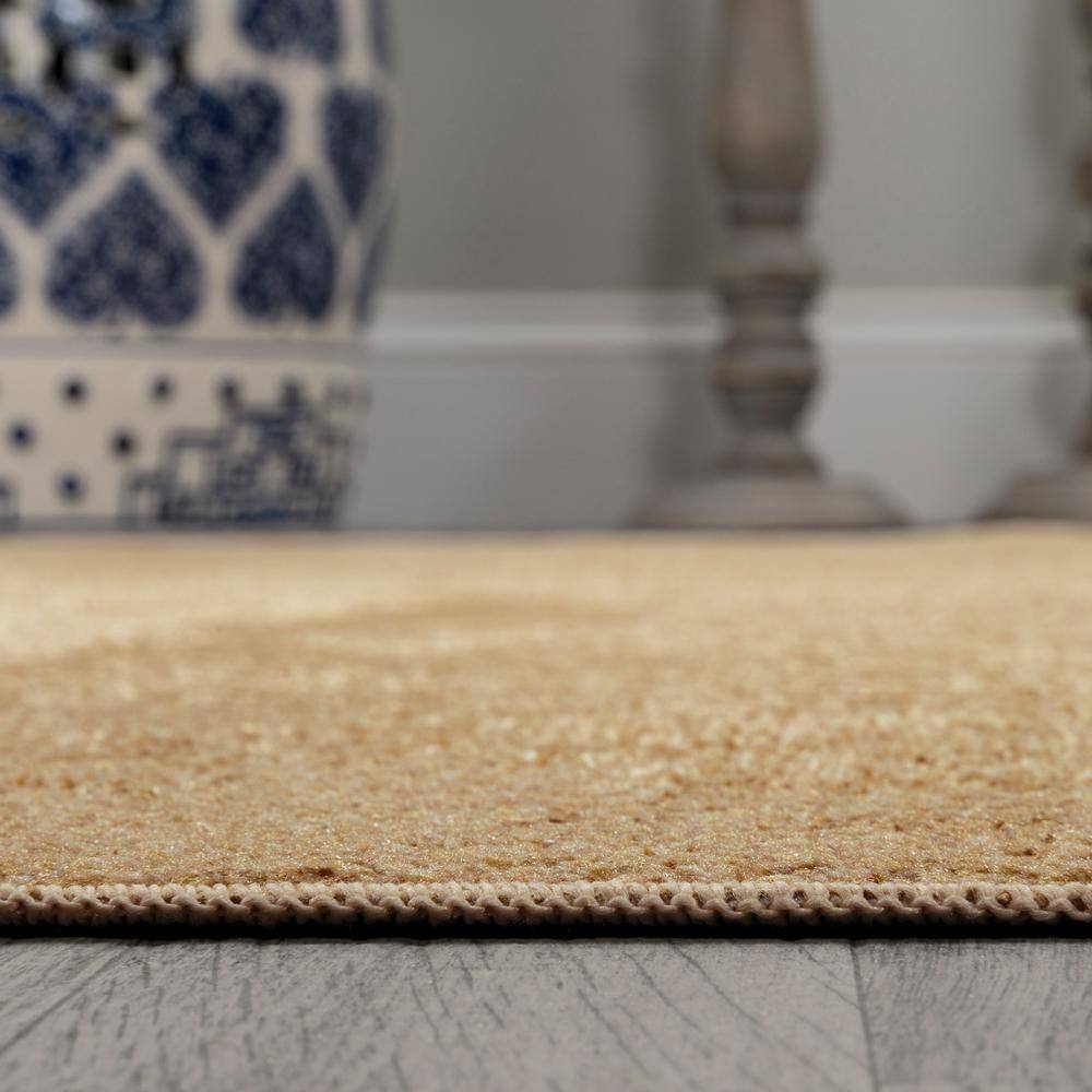 Twyla Yellow Low-Pile Machine-Washable Area Rug, 4 ft. x 6 ft.