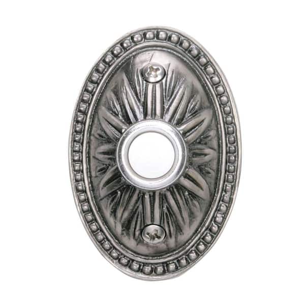Heath Zenith Wired Halo-Lighted Pewter Finish Recessed Mount Push Button
