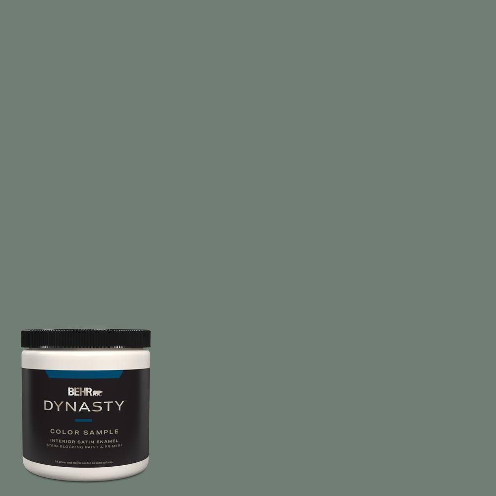 BEHR DYNASTY 8 oz. #N420-5 Boreal One-Coat Hide Satin Enamel Stain ...