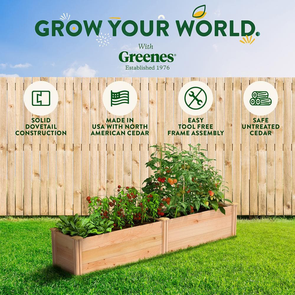 Premium Cedar 16.5" x 96" Raised Garden Bed