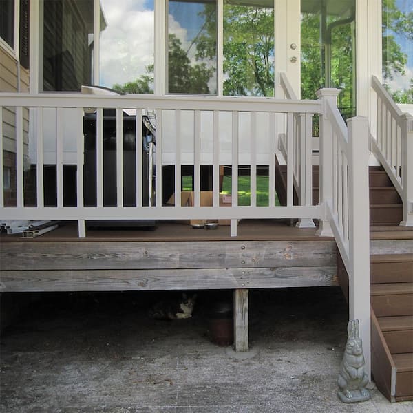 Weatherables Naples 3 ft. H x 6 ft. W Tan Vinyl Stair Railing Kit