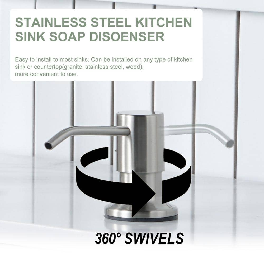 Brushed Nickel Stainless Steel Pull-Down Kitchen Faucet with Spray Modes