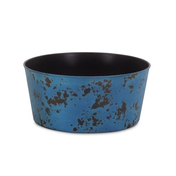 11.5 in. W x 5.25 in. H Blue Indoor/Outdoor Plastic Decorative Pots