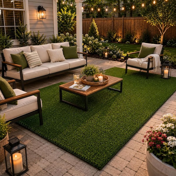 etoll. ダークグリーン フレアドレス MSI Emerald Green Precut 6 ft. x 8 ft. x 38 mm Artificial Grass