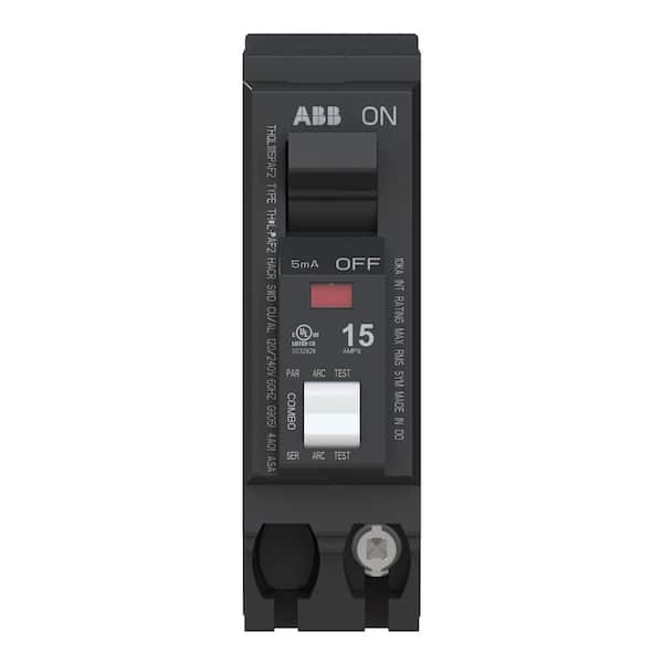 ABB 15 Amp Single-Pole Combination Arc Fault Plug-On Neutral Circuit Breaker (THQL1115PAF2A)