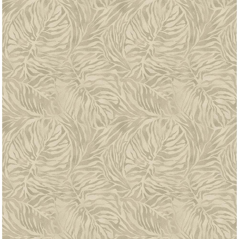 Tommy Bahama Zebra Leaf Linen Palm Vinyl Peel and Stick Wallpaper Roll (Covers 30.75 sq. ft.)