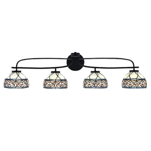 Unbranded Olympia 38.5 in. 4-Light Matte Black Vanity Light