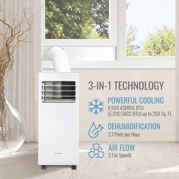 8500 BTU Air Conditioner Cooler outlet Fan Portable W/ Filter 850sqft Bedroom Low Noise