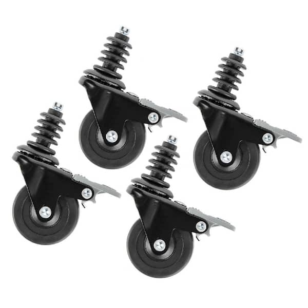 PIPE DECOR Swivel Caster Wheels for 3/4 in. Pipe (4-Pack)