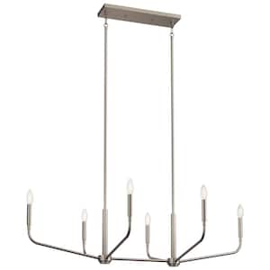KICHLER Madden 45 in. 6-Light Champagne Bronze Modern Candle