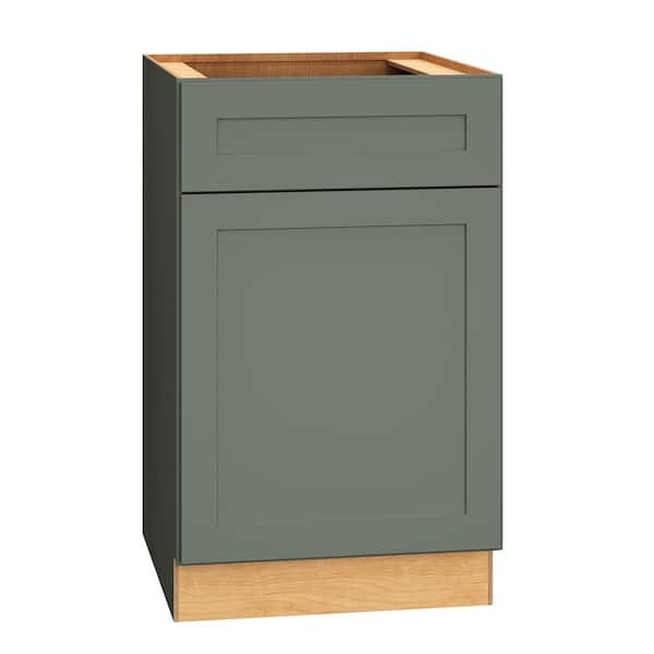 QuickShip Cottage 21 in. W x 24 in. D x 34.5 in. H Assembled Plywood Shaker Base Kitchen Cabinet in Conifer